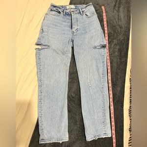 Abercrombie & Fitch Curve Love High Rise Dad Jeans Size 25 Extra Short